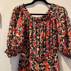 Saloni Floral Flounce Dress